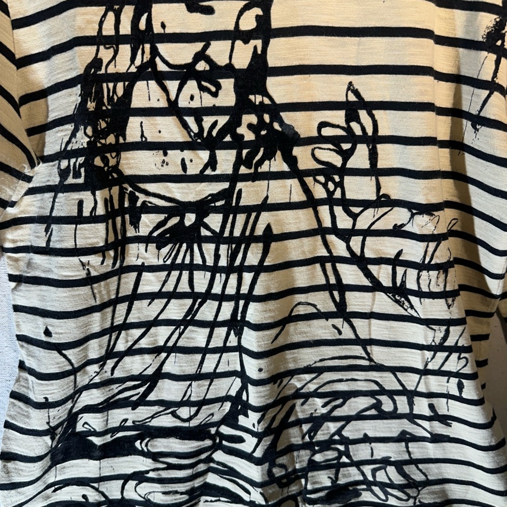 Warhol Factory X Levi’s Premium  Striped Graphic Tee Rare - Picture 3 of 5